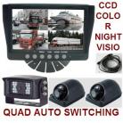 Rear View Backup System-3 CCD Infrared Cameras & 7