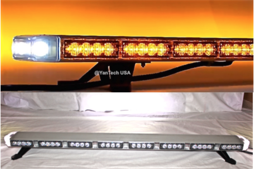 53" LED Strobe Light Bar Traffic Advisor Warn Tow Truck Wrecker Flash Amber 102W 